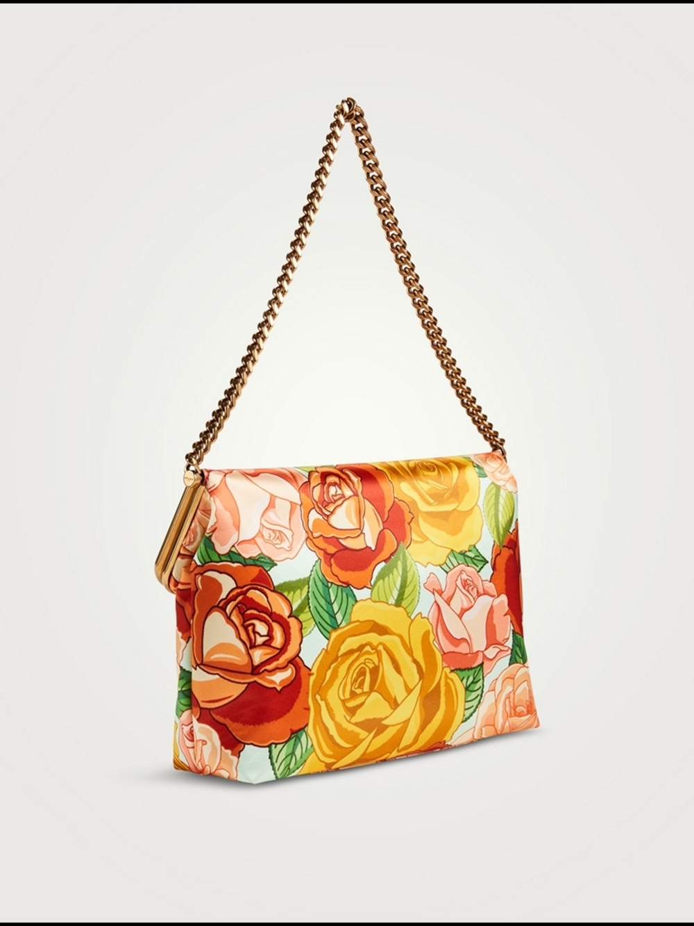 Yves Saint Laurent Floral Leather Shoulder Bag - Yellow, Pink, Green - Picture 2 of 5